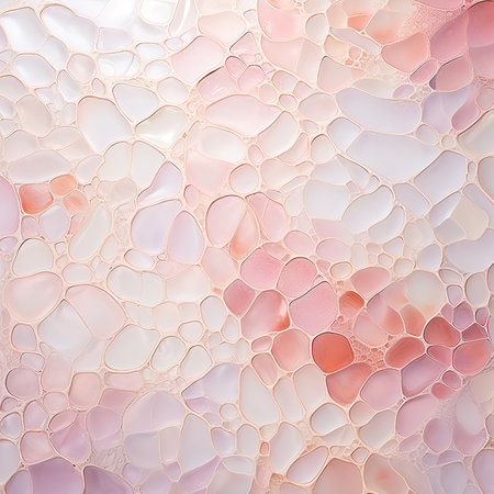 Abstract background with texture of broken glass. Pink and white colors.の素材