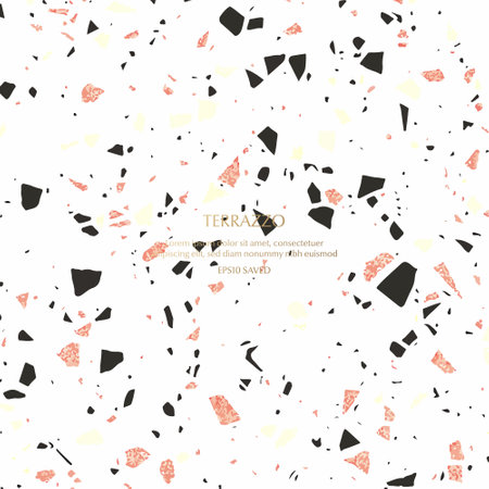 Terrazzo seamless pattern. Vector illustration. Marble texture. Abstract background.のイラスト素材