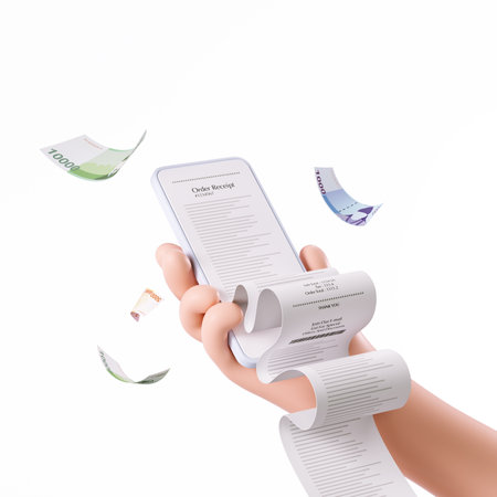 E-commerce concept. Hand holding smartphone with e-commerce website.の写真素材