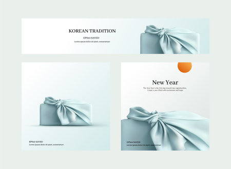 Set of gift boxes with ribbons and bow. Vector illustration.のイラスト素材