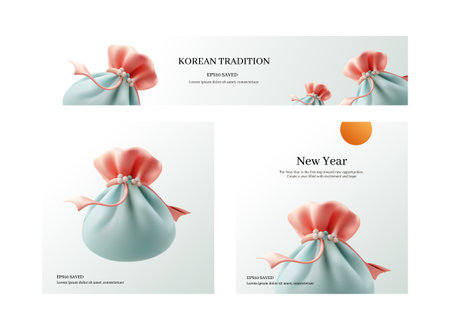 Set of gift bags with ribbons and bows. Vector illustration.のイラスト素材