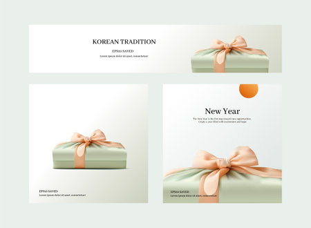 Set of gift boxes with ribbons and bows. Vector illustration.のイラスト素材