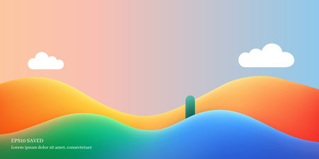 Abstract background with colorful waves and clouds. Vector illustration. Eps10のイラスト素材