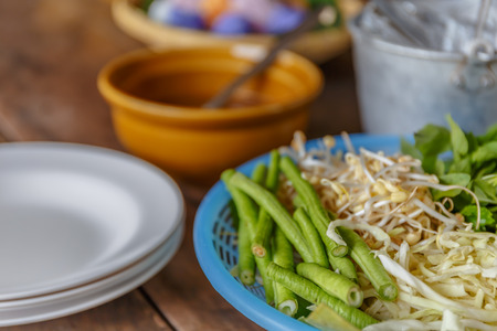 fresh vegetables - bean sprouts, bean, cabbageの写真素材