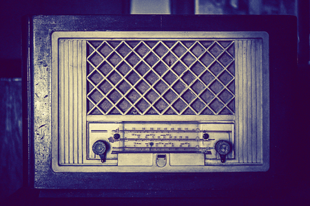 antique radio on vintageの写真素材