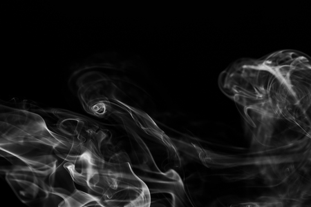 Smoke on black backgroundの写真素材