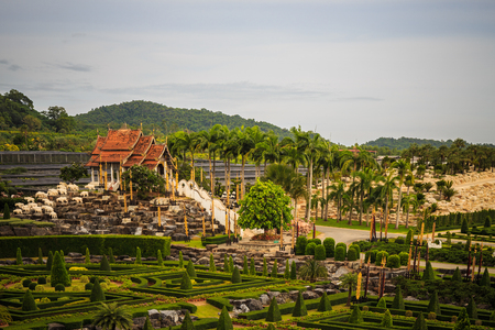 Nong Nooch Tropical Botanical Garden is a 500-acre botanical garden and tourist attraction at kilometer 163 on Sukhumvit Road in Chonburi Province, Thailand.の写真素材