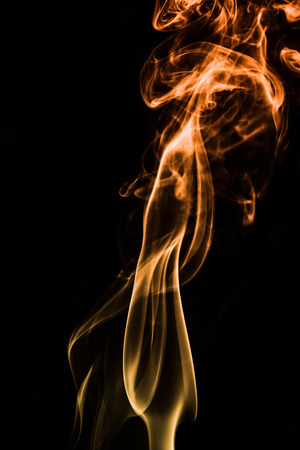 Smoke on black backgroundの写真素材