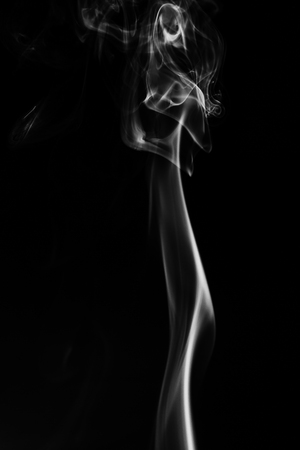 Smoke on black backgroundの写真素材