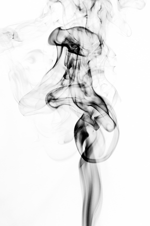 Smoke on black backgroundの写真素材
