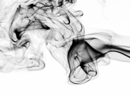 Smoke on black backgroundの写真素材