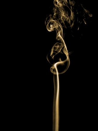 Smoke on black backgroundの写真素材