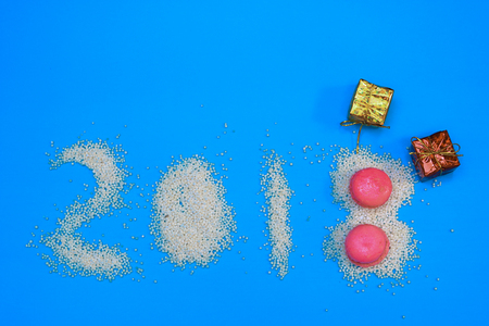 New year 2018 and new year celebrationの写真素材