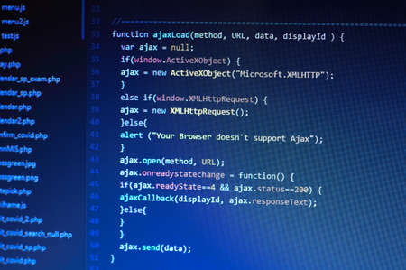 Software developer programming code. Software Programming Work Time, language code program by myself, language for website codingの写真素材