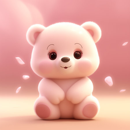 tiny cute cartoon teddy bear. Cute animals. Little animals.の素材