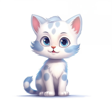 cute little cat kawaii, soft lighting, soft colorsの素材