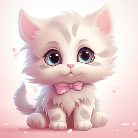 cute little cat kawaii, soft lighting, soft colorsの素材