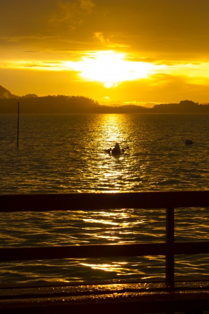 sun at Island Pituk Sea Thailandの写真素材