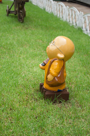 clergyman statue ,Wat_Sothonwararamの写真素材