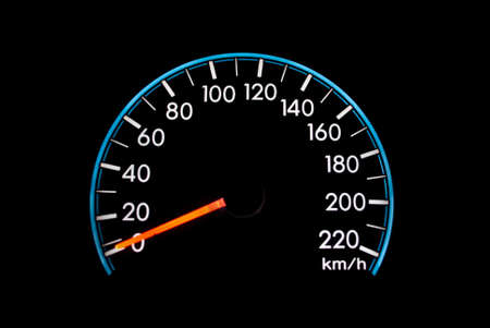 Speedometer on the black.