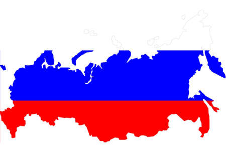 Russia map background with flag.の写真素材