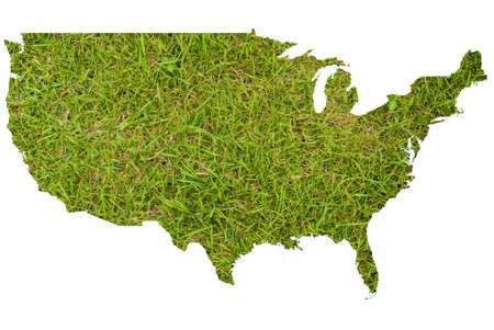 USA map background with grass.の写真素材