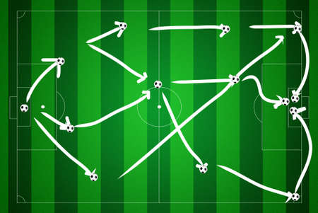 Soccer field with strategy.の写真素材