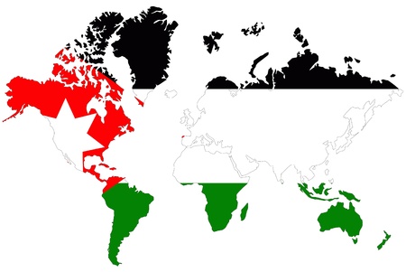 World map background with flag.の写真素材