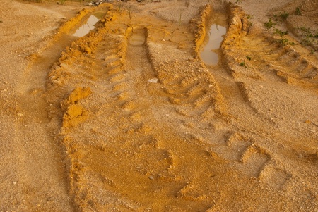 Car mark on ground.の写真素材