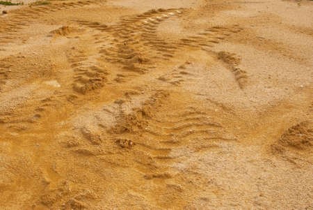 Car mark on ground.の写真素材