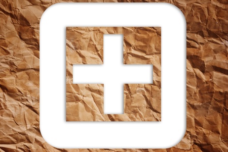 Vintage ambulance symbol from vintage paper.の写真素材