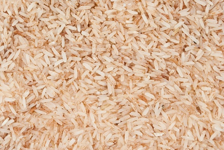 Brown rice texture background field.の写真素材