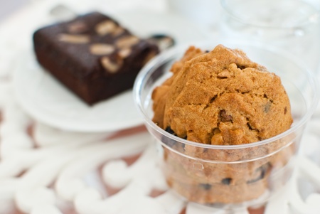 Cookie and cake.