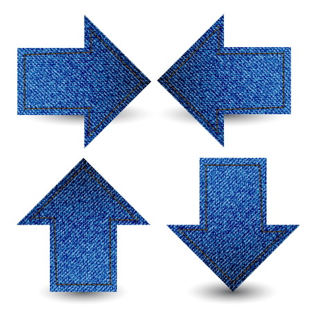 Blue Denim Jean TAG Label Texture Background, Vector Illustration のイラスト素材