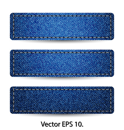 Blue Denim Jean TAG Label Texture Background, Vector Illustrationのイラスト素材