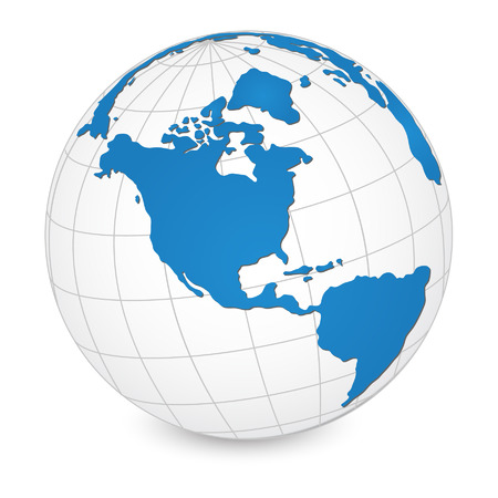 World Map and Globe Detail Vector Illustrationのイラスト素材