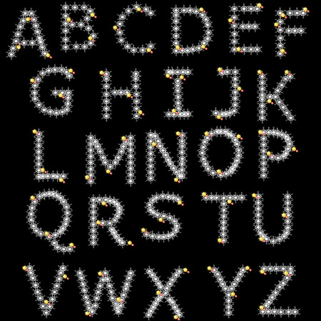 Vector of Abstract star alphabet character, EPS 10 のイラスト素材