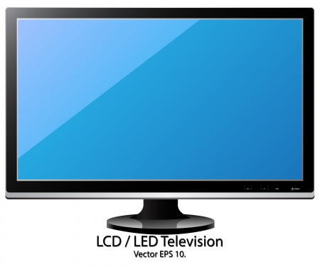 LED   LCD TV Vector Illustration, EPS 10 のイラスト素材