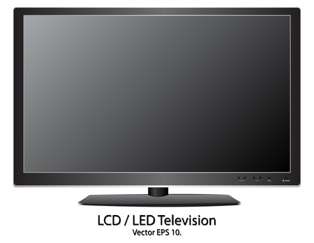 LED   LCD TV Vector Illustration, EPS 10 のイラスト素材