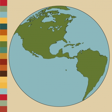 World Map Earth Globe Vector Illustrator, EPS 10 のイラスト素材