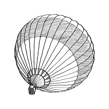 Doodle of Hot Air Balloon Vector Sketch Up lineのイラスト素材