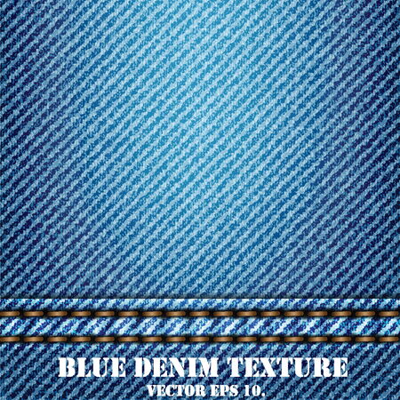 Blue Denim Texture Background, Vector EPS 10のイラスト素材
