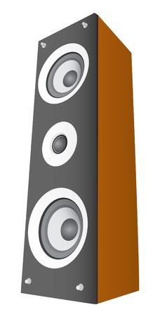 Wood Speaker, Vector Illustration EPS 10.のイラスト素材