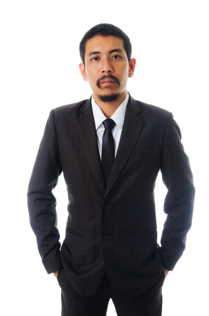 Businessman isolated on the white background.の写真素材