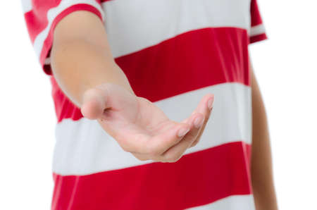 Businessman Holding touch screen mobile phone.の写真素材