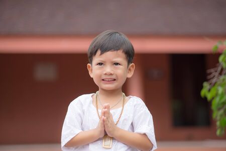 Cute little boy in Thai Suit.の写真素材