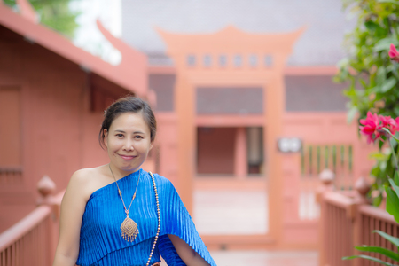 Thai women traditional Thai suit.の写真素材