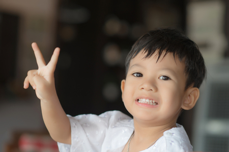 Cute little boy in Thai Suit.の写真素材