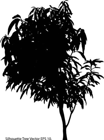 Silhouette Tree Vector Illustratorのイラスト素材