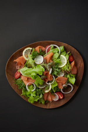 Salmon saladの写真素材